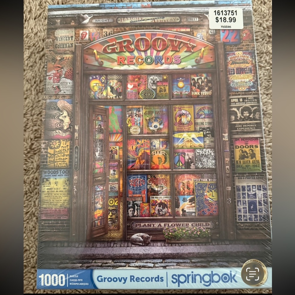 Groovy Records 1000 Piece Jigsaw Puzzle by Springbok
